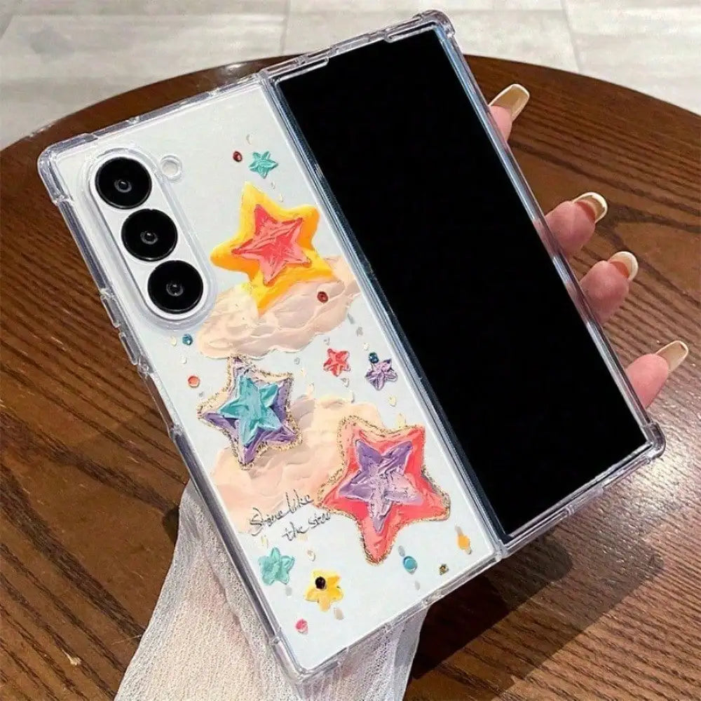 Transparent Tiger Print Foldable Phone Case