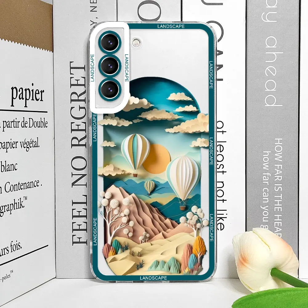 Transparent Mountain Landscape Silicone Case