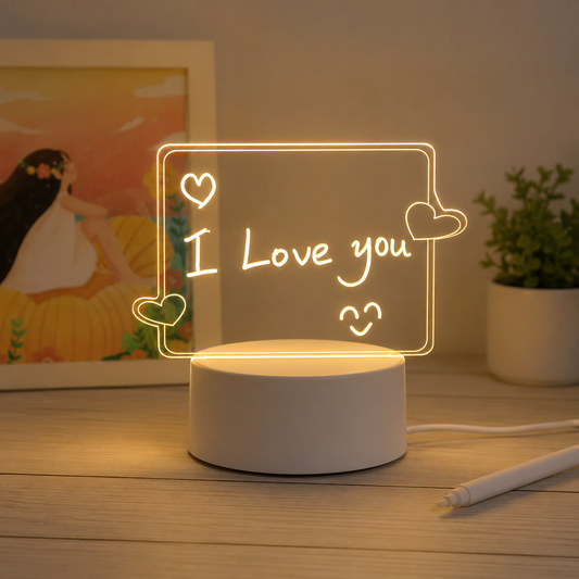Erasable message board night light