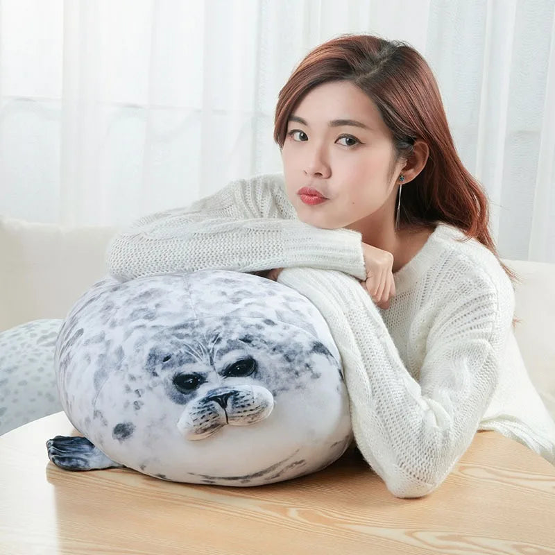 Chubby Angry Seal Plush Pillow