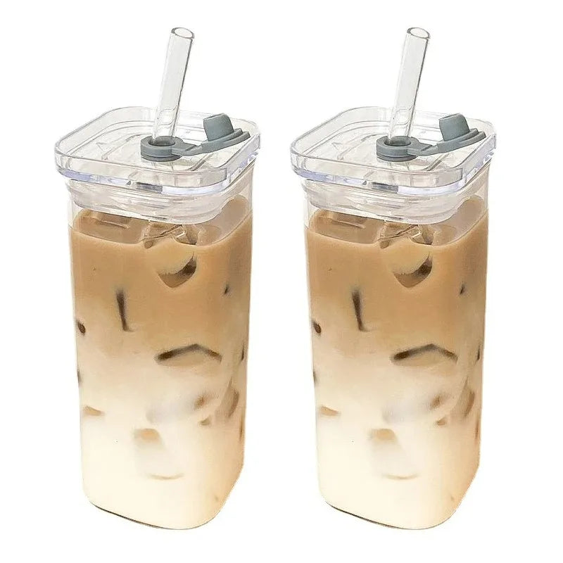400ML Square Heat-Resistant Glass Cup