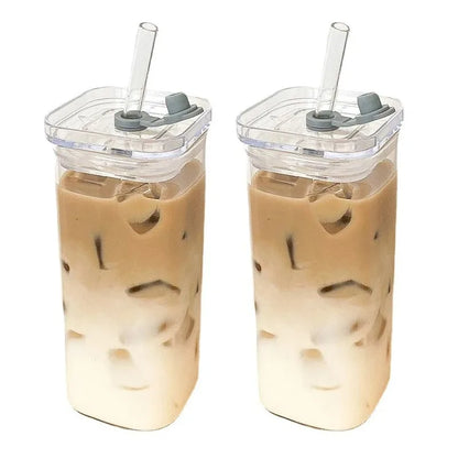 400ML Square Heat-Resistant Glass Cup