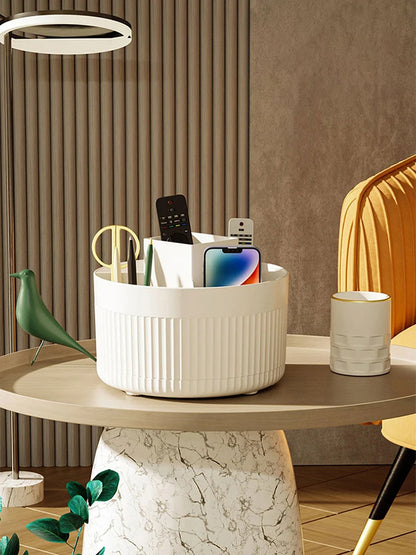 Rotating makeup storage organizer