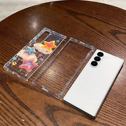 Transparent Tiger Print Foldable Phone Case