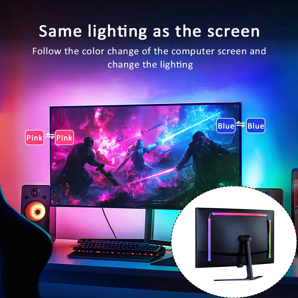 USB RGB Monitor LED Strip Lights