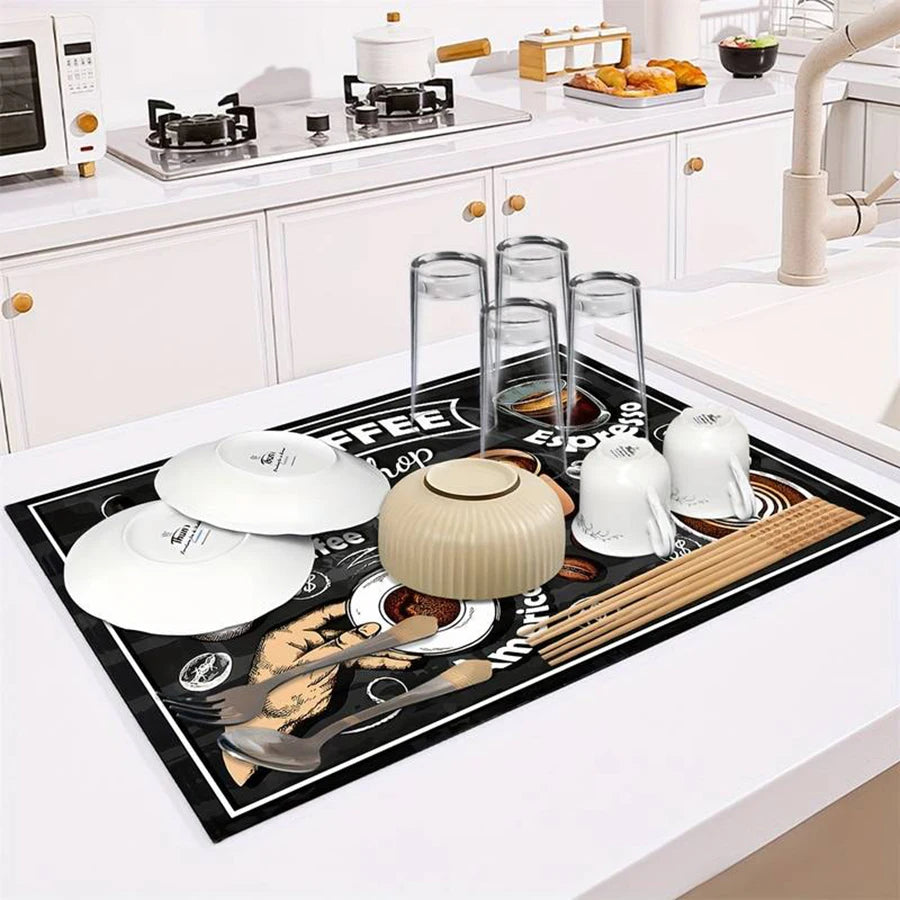 Quick Absorbent Diatom Mud Coffee Machine Mat