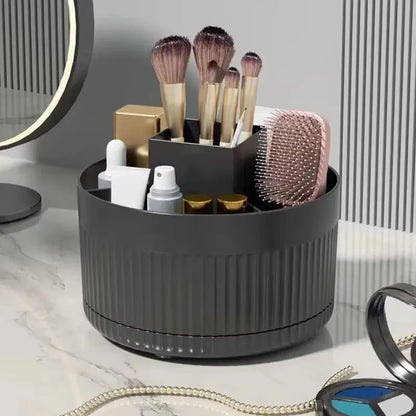 Rotating makeup storage organizer