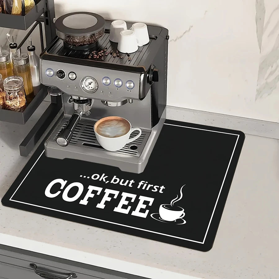 Black Coffee Printed Diatom Drying Mat