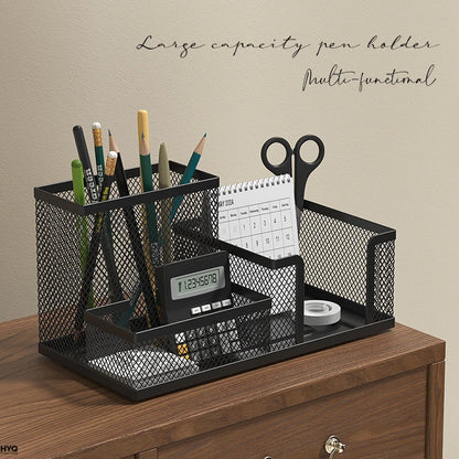 Black Mesh Desk Organizer