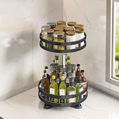 360-Degree Rotating Metal Spice Rack