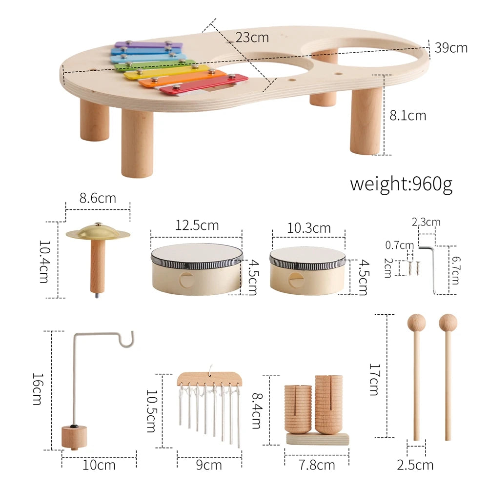 Wooden musical educational toy