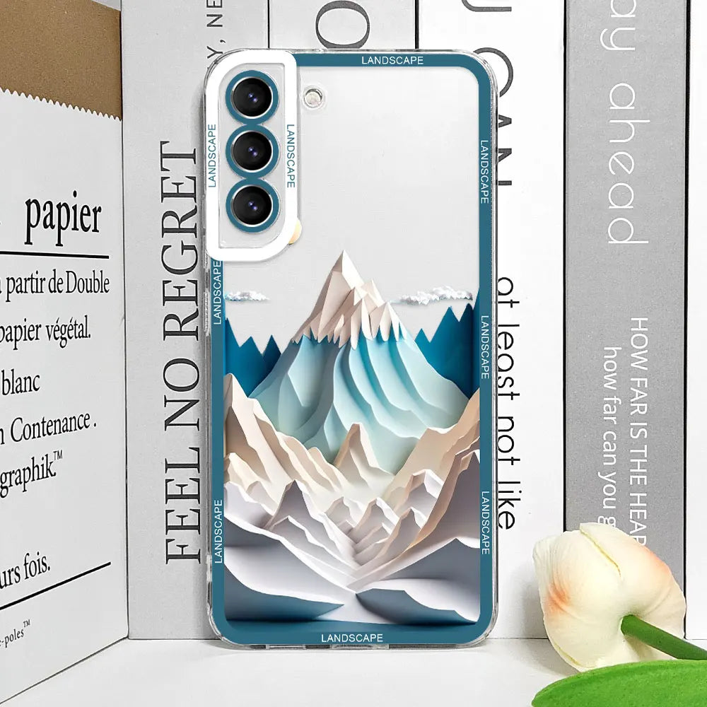 Transparent Mountain Landscape Silicone Case