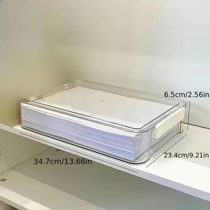 Transparent A4 Document Storage Box