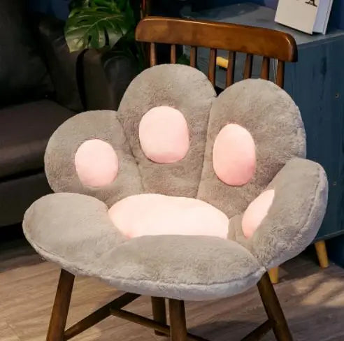Cat paw plush floor cushion