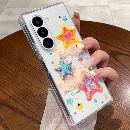 Transparent Tiger Print Foldable Phone Case