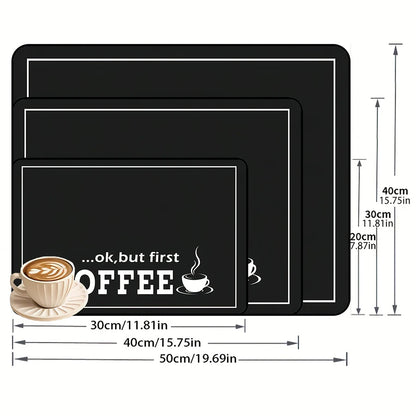 Black Coffee Printed Diatom Drying Mat