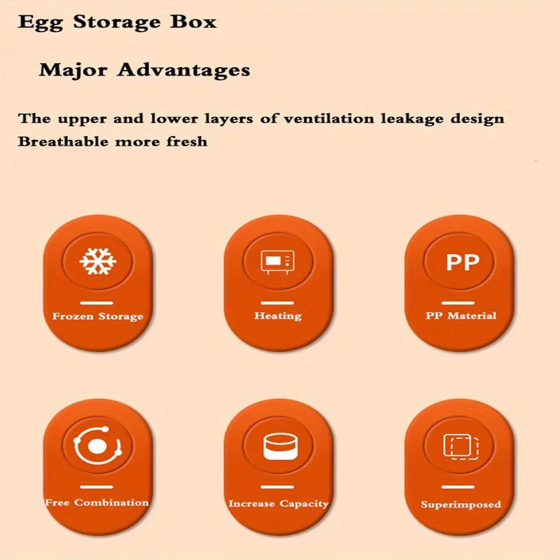 Two-Layer Refrigerator Egg Storage Box