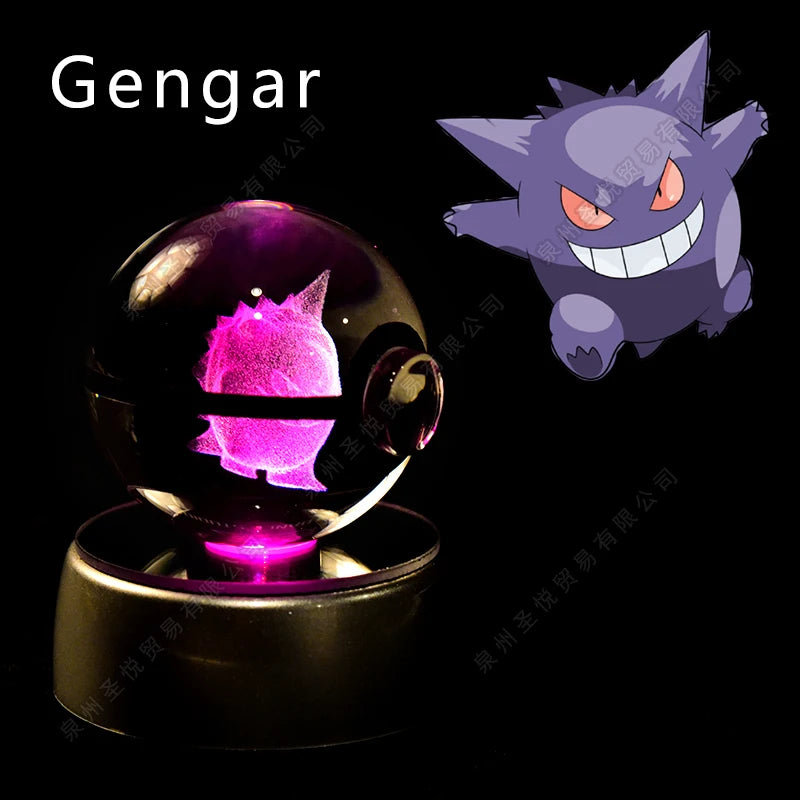Pokemon 3D Crystal Ball LED Night Light