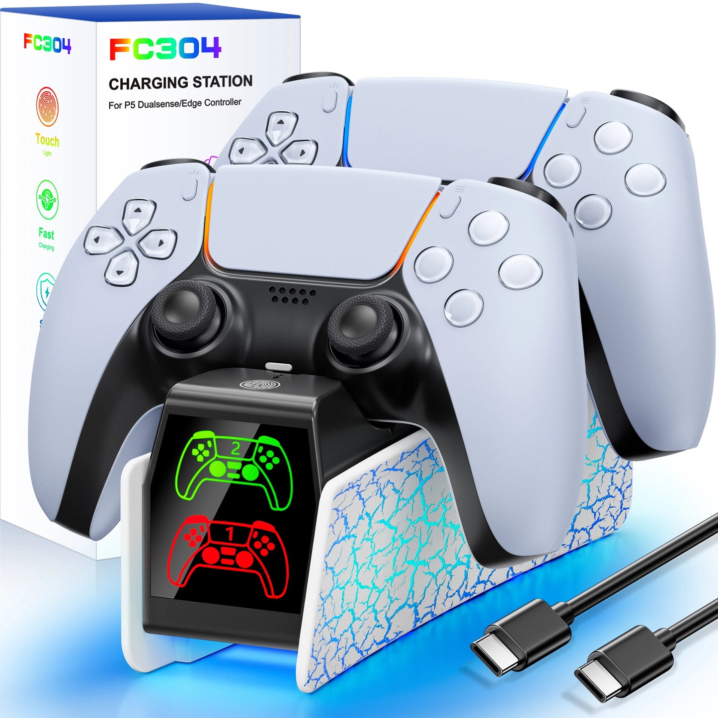 RGB Dual Controller Charging Station Dock