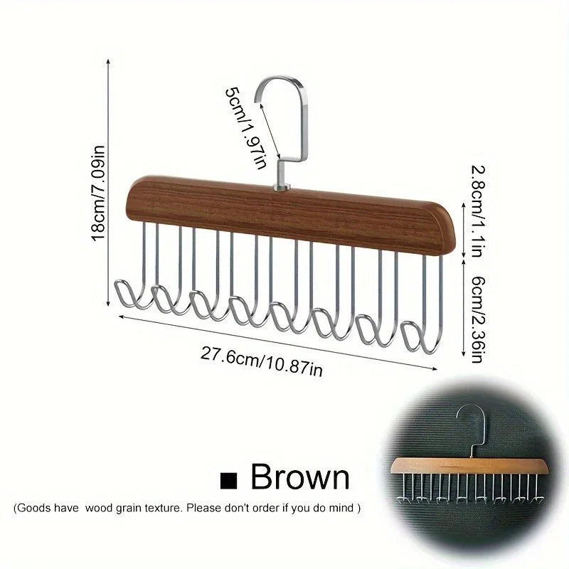 Multi-hook clothing hanger organizer