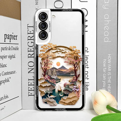 Transparent Mountain Landscape Silicone Case