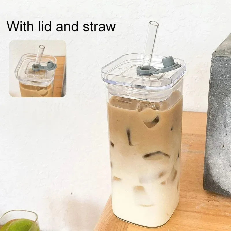 400ML Square Heat-Resistant Glass Cup