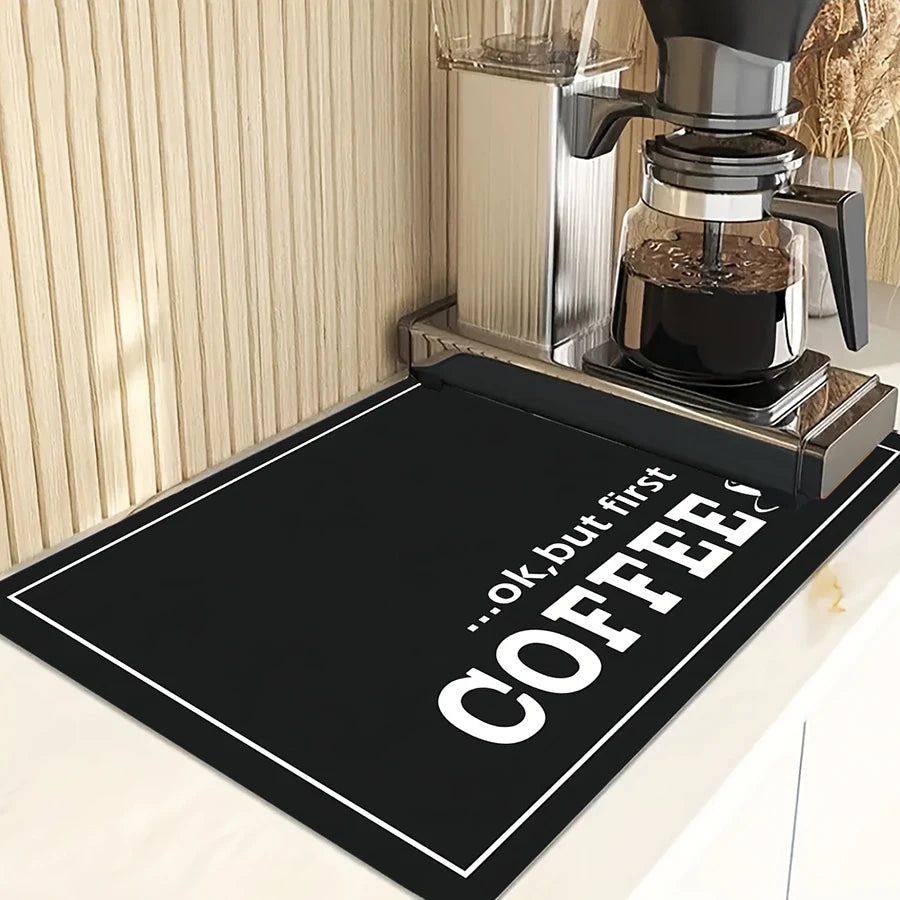 Black Coffee Printed Diatom Drying Mat