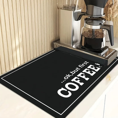 Black Coffee Printed Diatom Drying Mat
