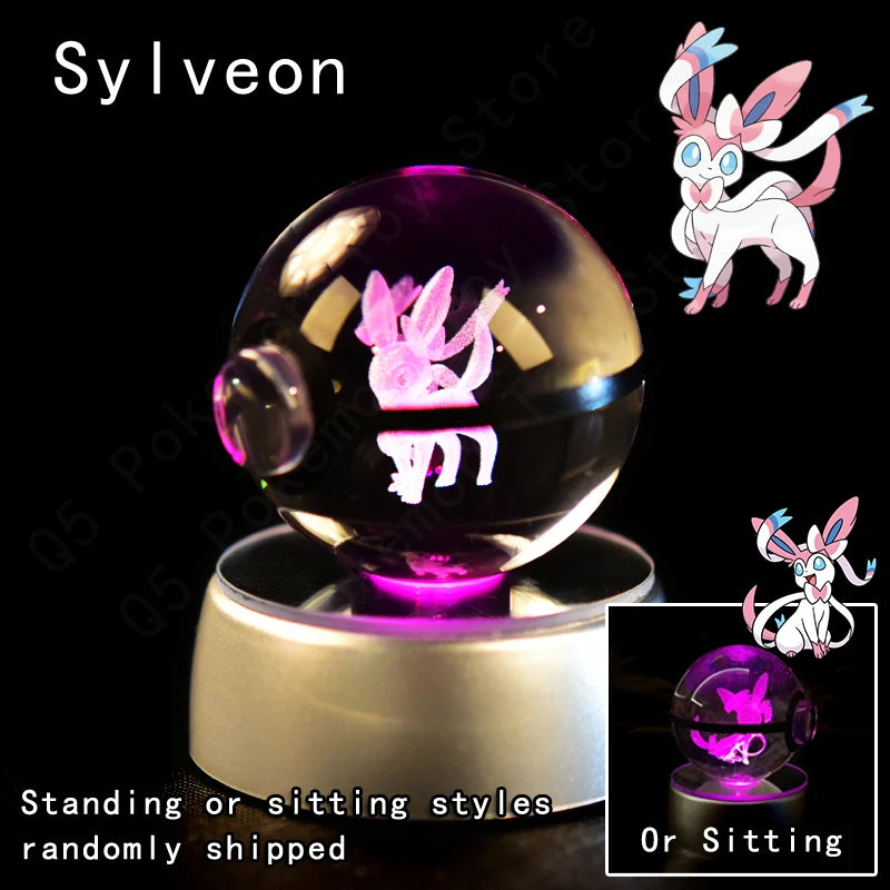 Pokemon 3D Crystal Ball LED Night Light