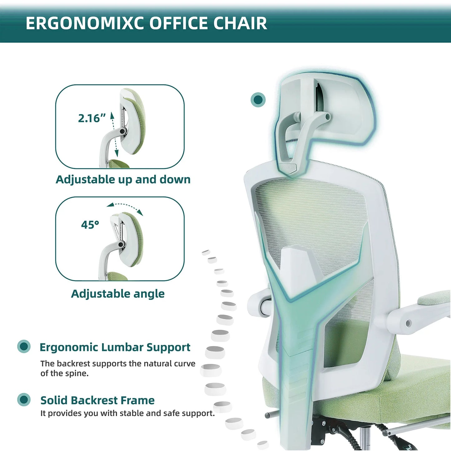 Ergonomic gaming and office chair