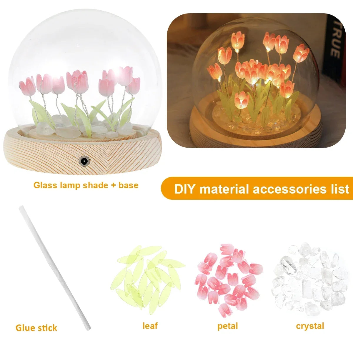 Mini tulip night light
