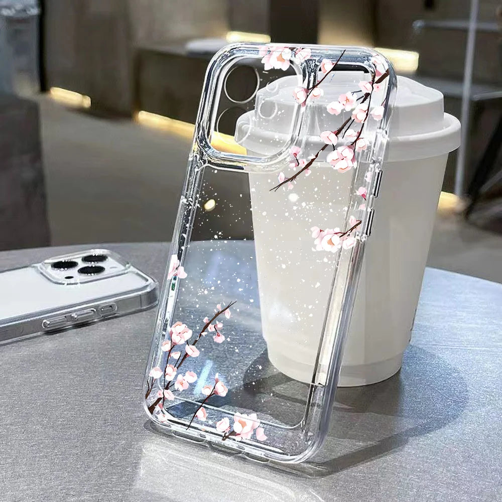 Transparent Floral Phone Case