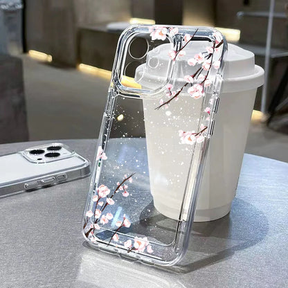 Transparent Floral Phone Case