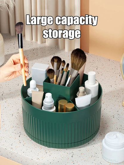 Rotating makeup storage organizer
