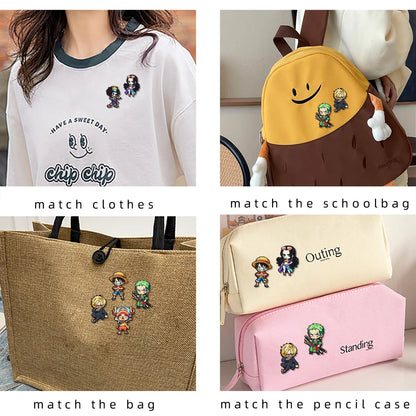 Six Piece One Piece Cartoon Character Brooch Set