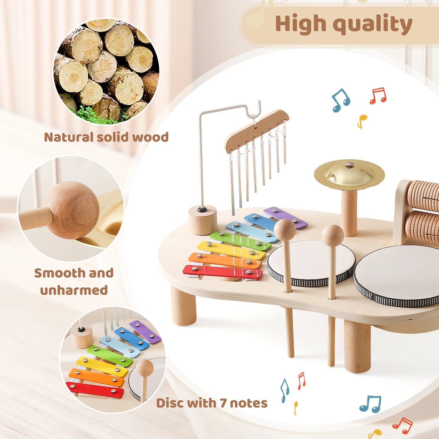 Wooden musical educational toy