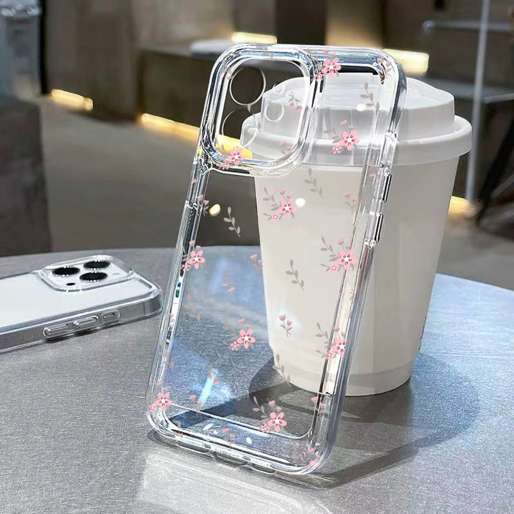 Transparent Floral Phone Case