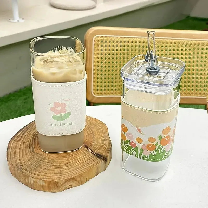 400ML Square Heat-Resistant Glass Cup