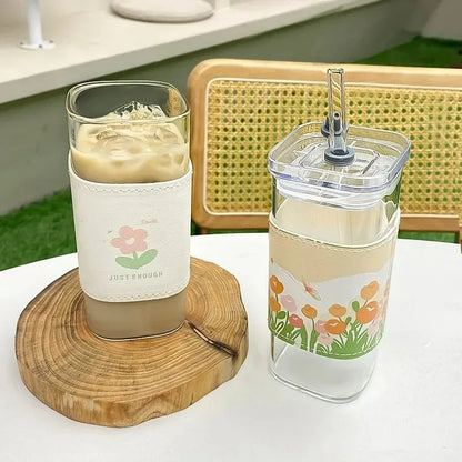 400ML Square Heat-Resistant Glass Cup