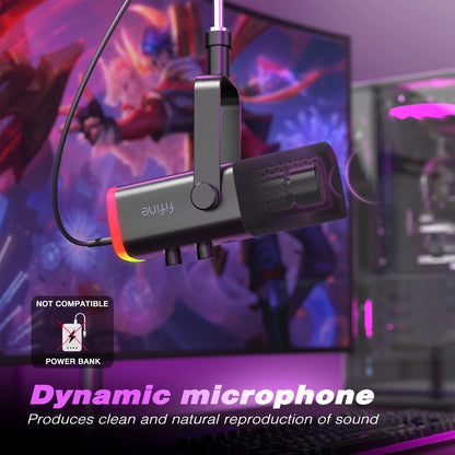 USB XLR Dynamic Gaming Microphone