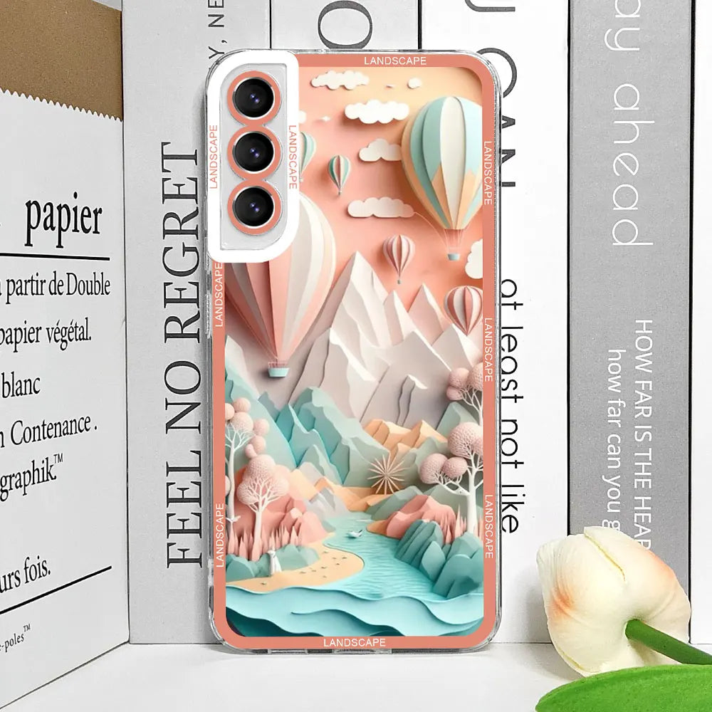 Transparent Mountain Landscape Silicone Case