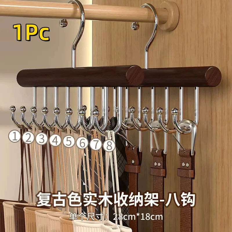 Multi-hook clothing hanger organizer