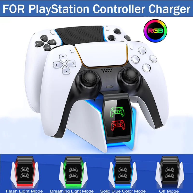RGB Dual Controller Charging Station Dock