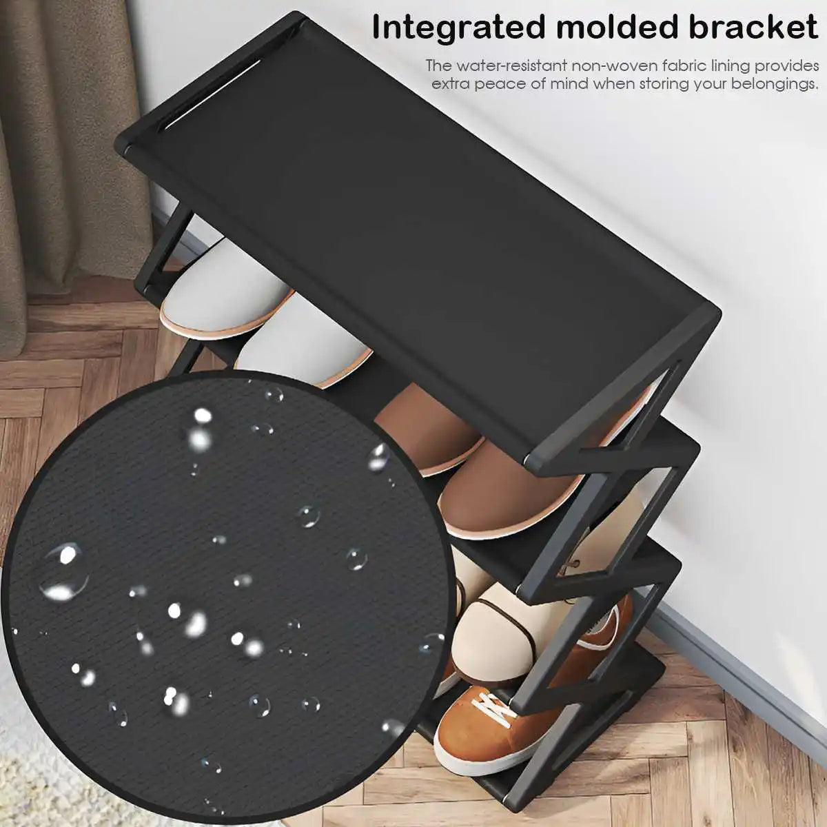 Four-Tier X-Shaped Metal Shoe Storage Rack