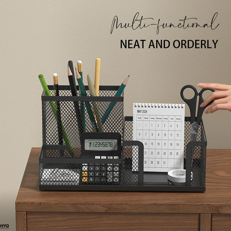 Black Mesh Desk Organizer