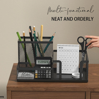 Black Mesh Desk Organizer
