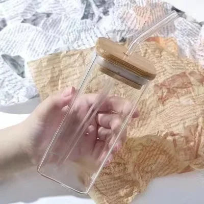 400ML Square Heat-Resistant Glass Cup