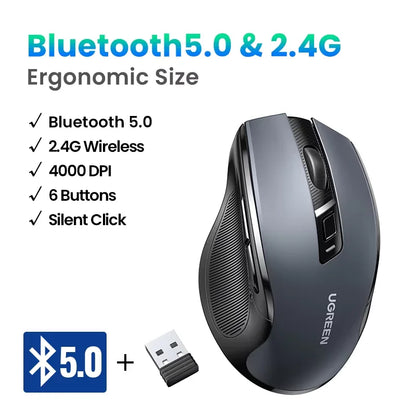Bluetooth 5.0 Wireless Ergonomic Mouse
