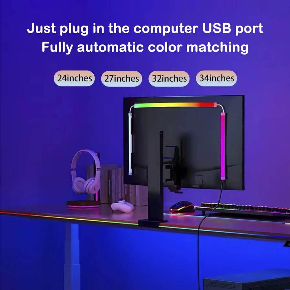 USB RGB Monitor LED Strip Lights
