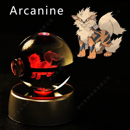 Pokemon 3D Crystal Ball LED Night Light